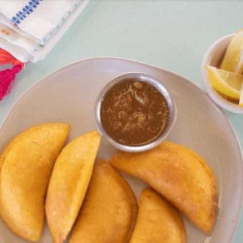 Chicken & Cheesy Rice Empanada