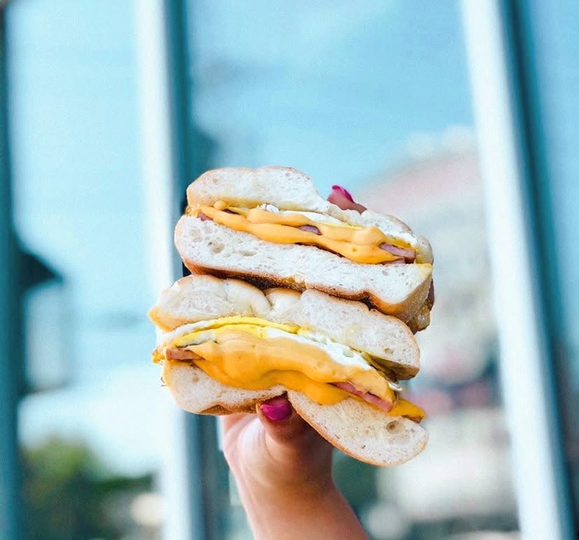 Egg, Meat and Cheese Sandwich