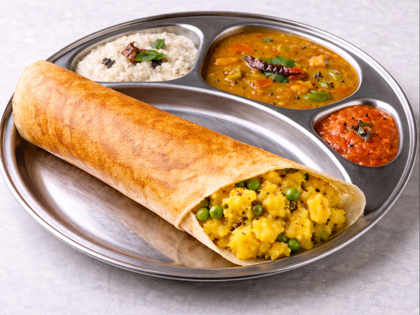 Potato Masala Dosa (V, GF, NF)