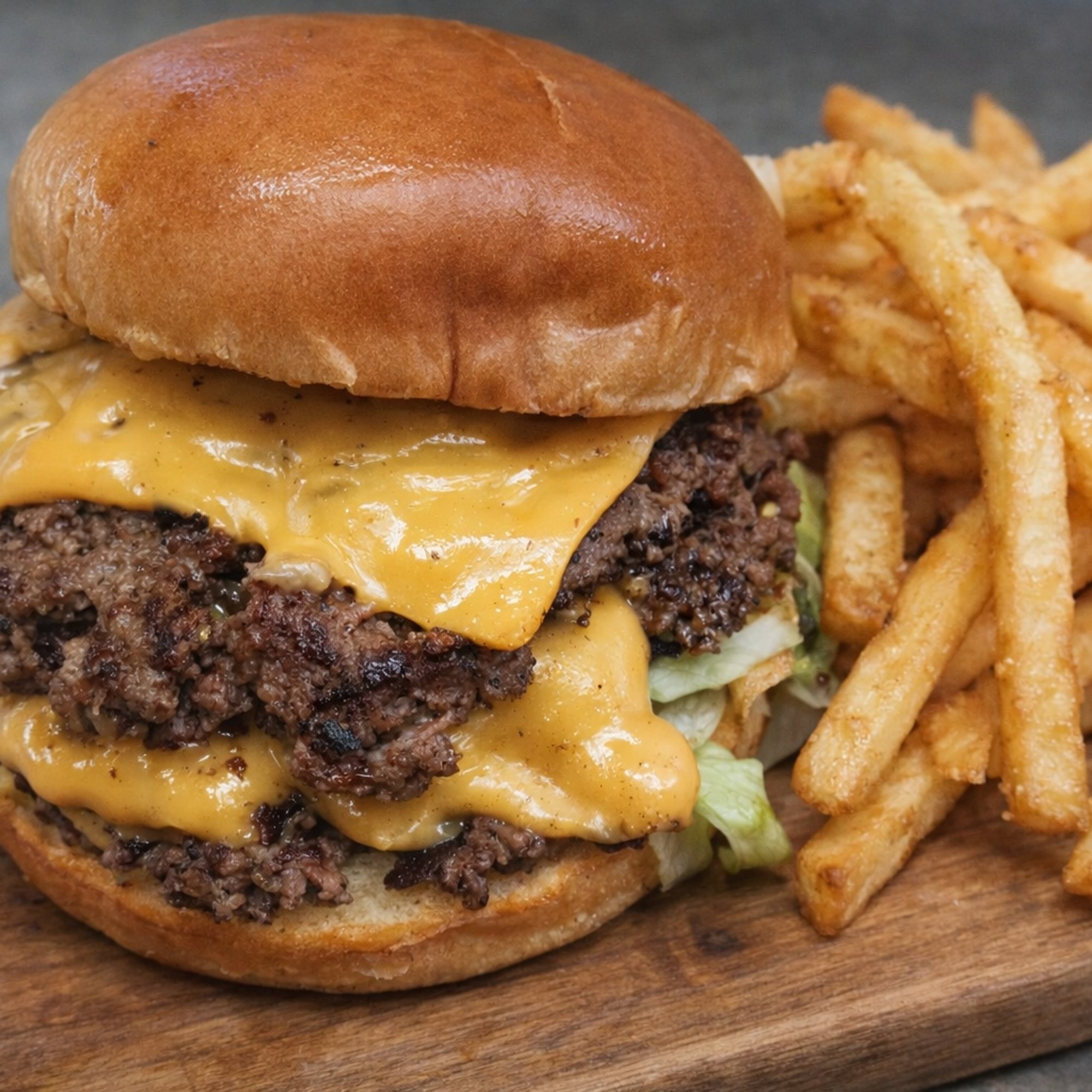 Double Smash Burger w/Fries