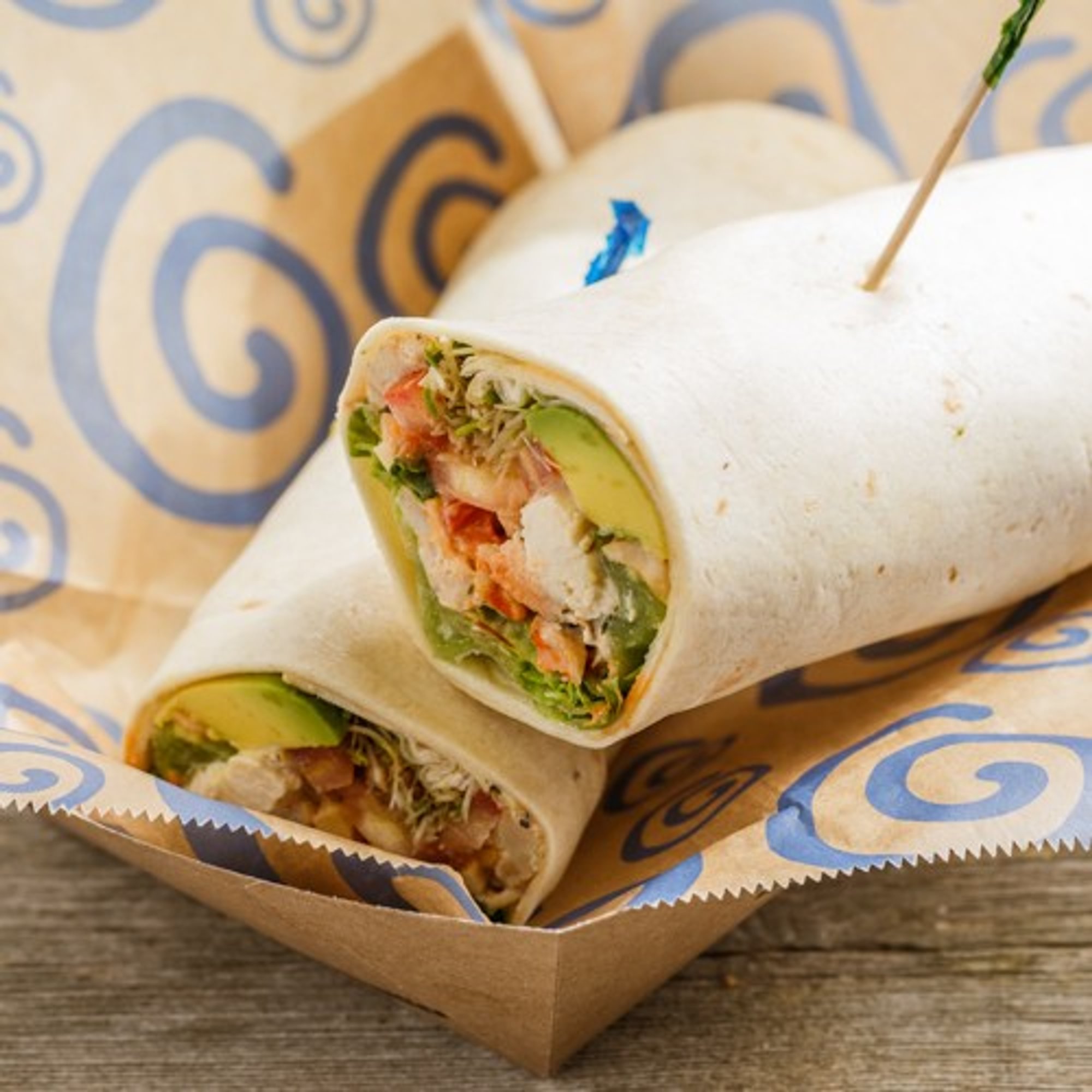 Basil Cashew Chicken Sandwich Wrap