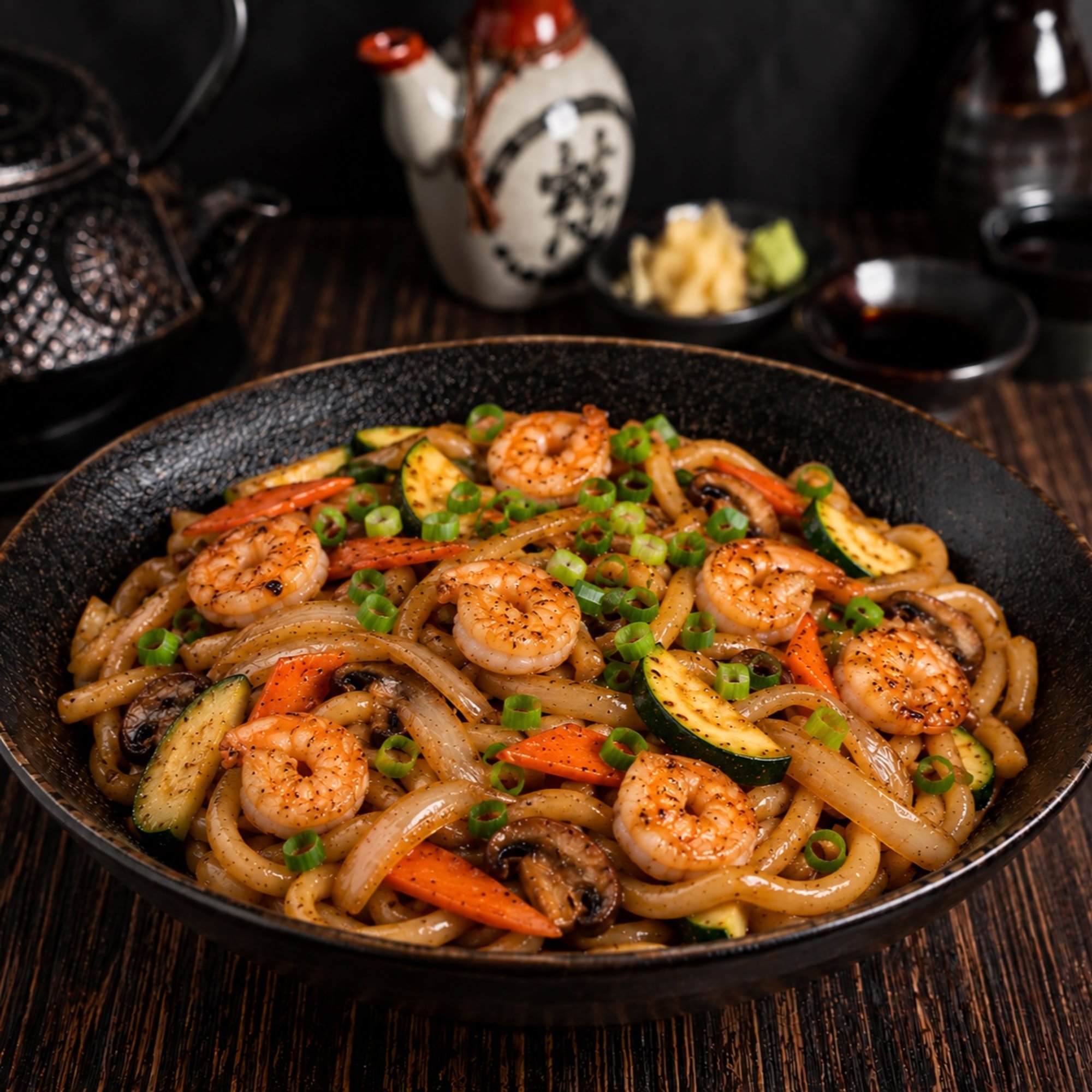 Shrimp Stir Fry Udon
