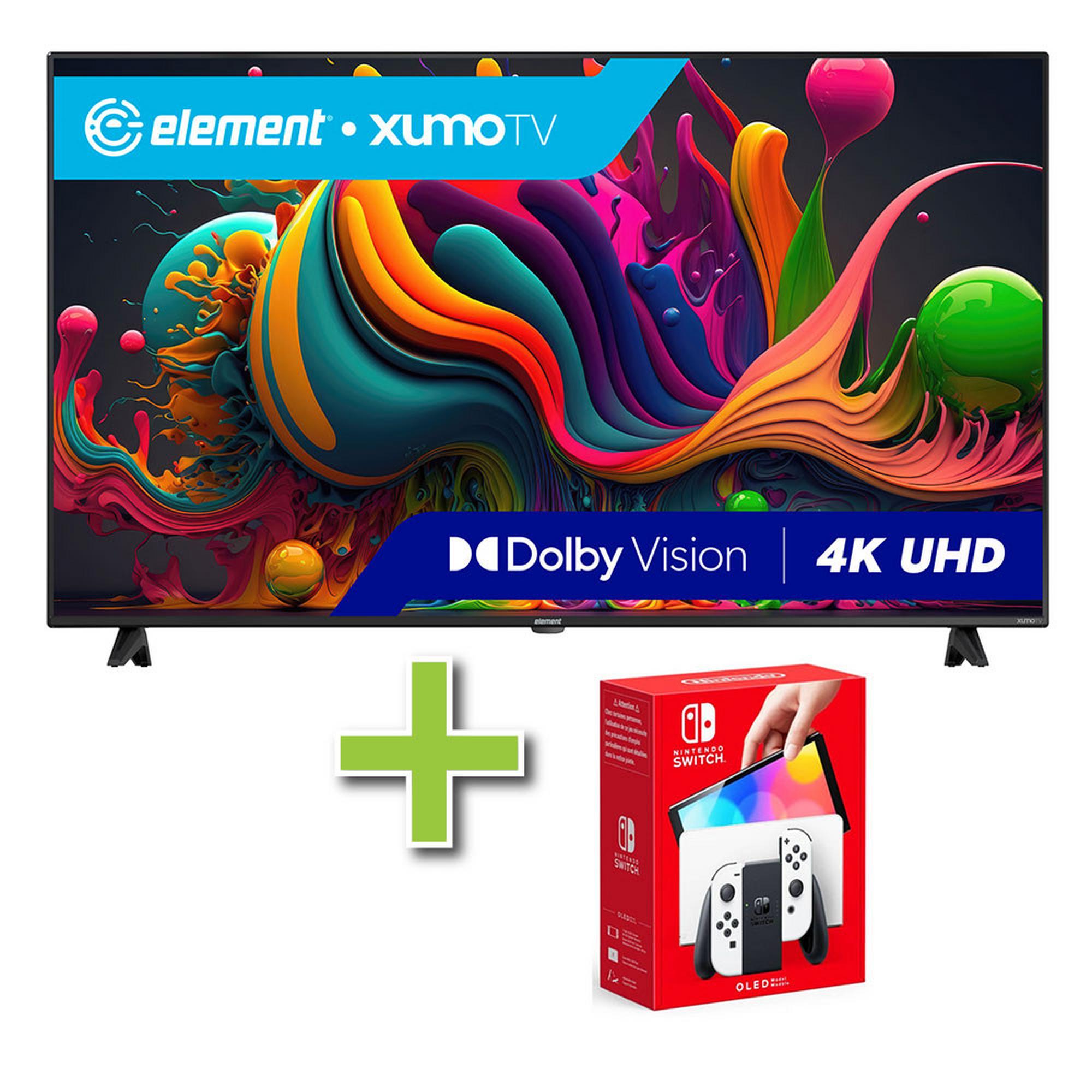 65" Element Xumo 4K Ultra HD Smart TV & Nintendo Switch OLED Console OLED