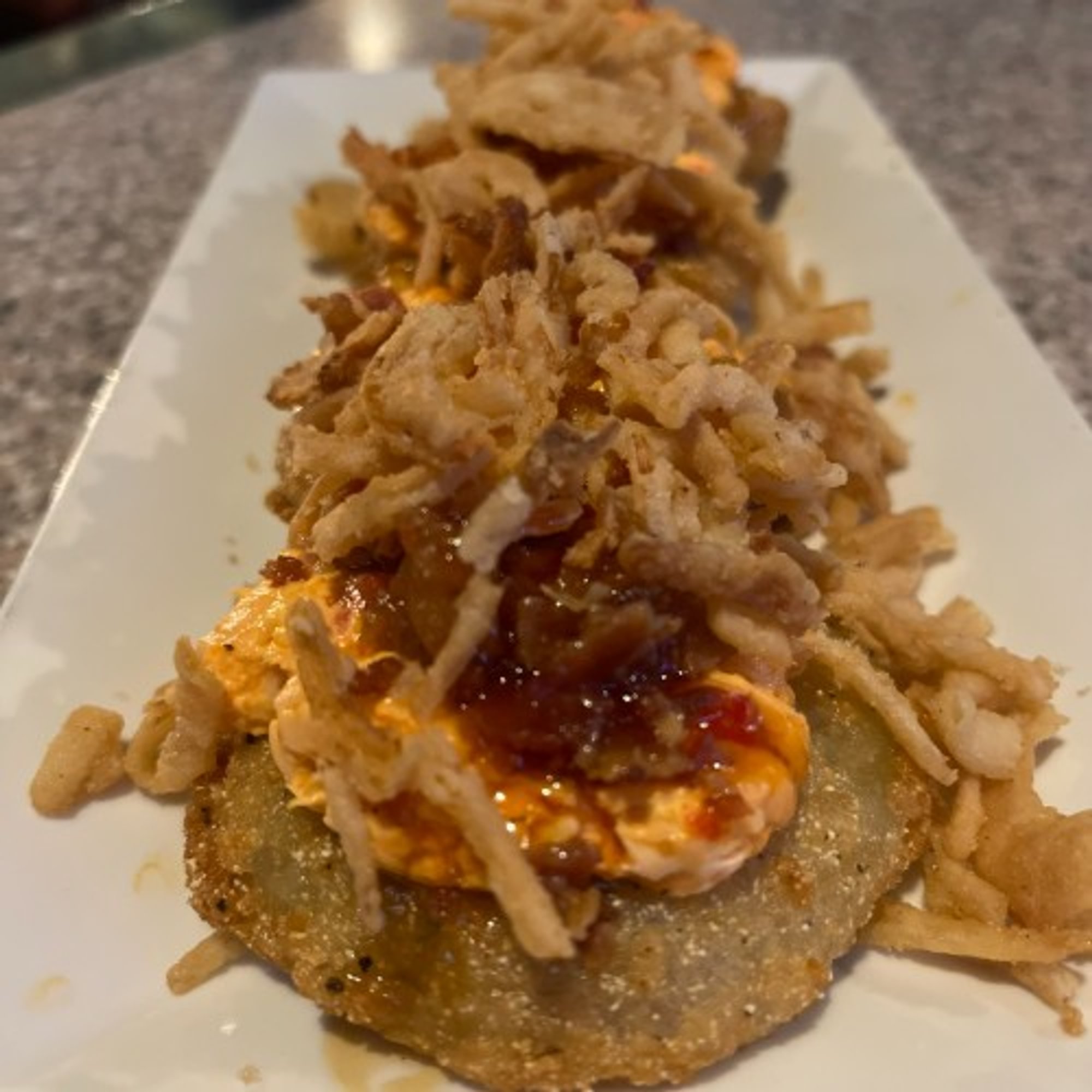 Dinner Fried Green Tomatoes Plate