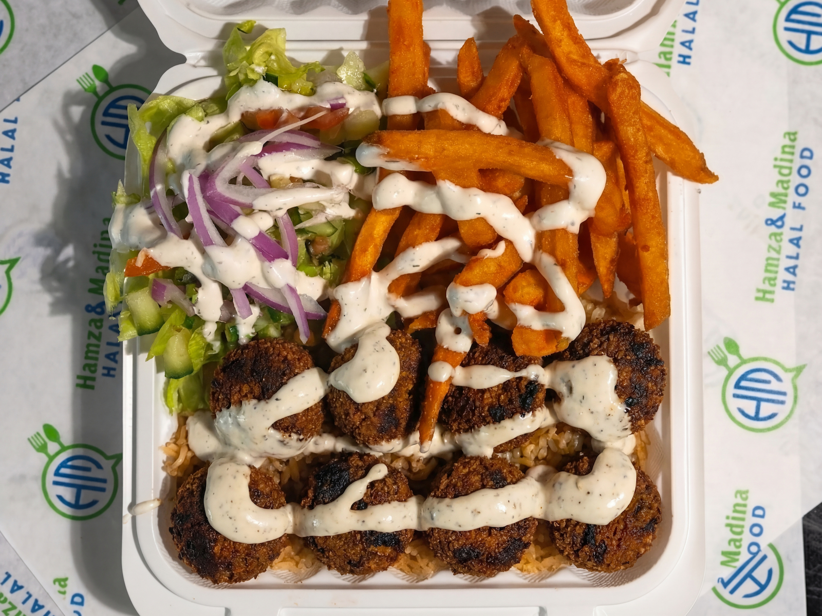 Falafel Over Rice