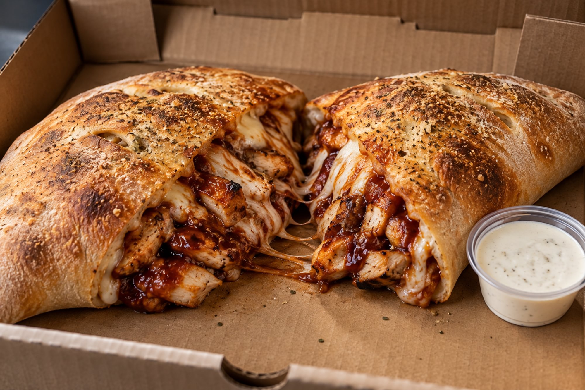 BBQ Chicken Calzone