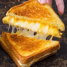 Grilled Cheese Sandwich With French Fries