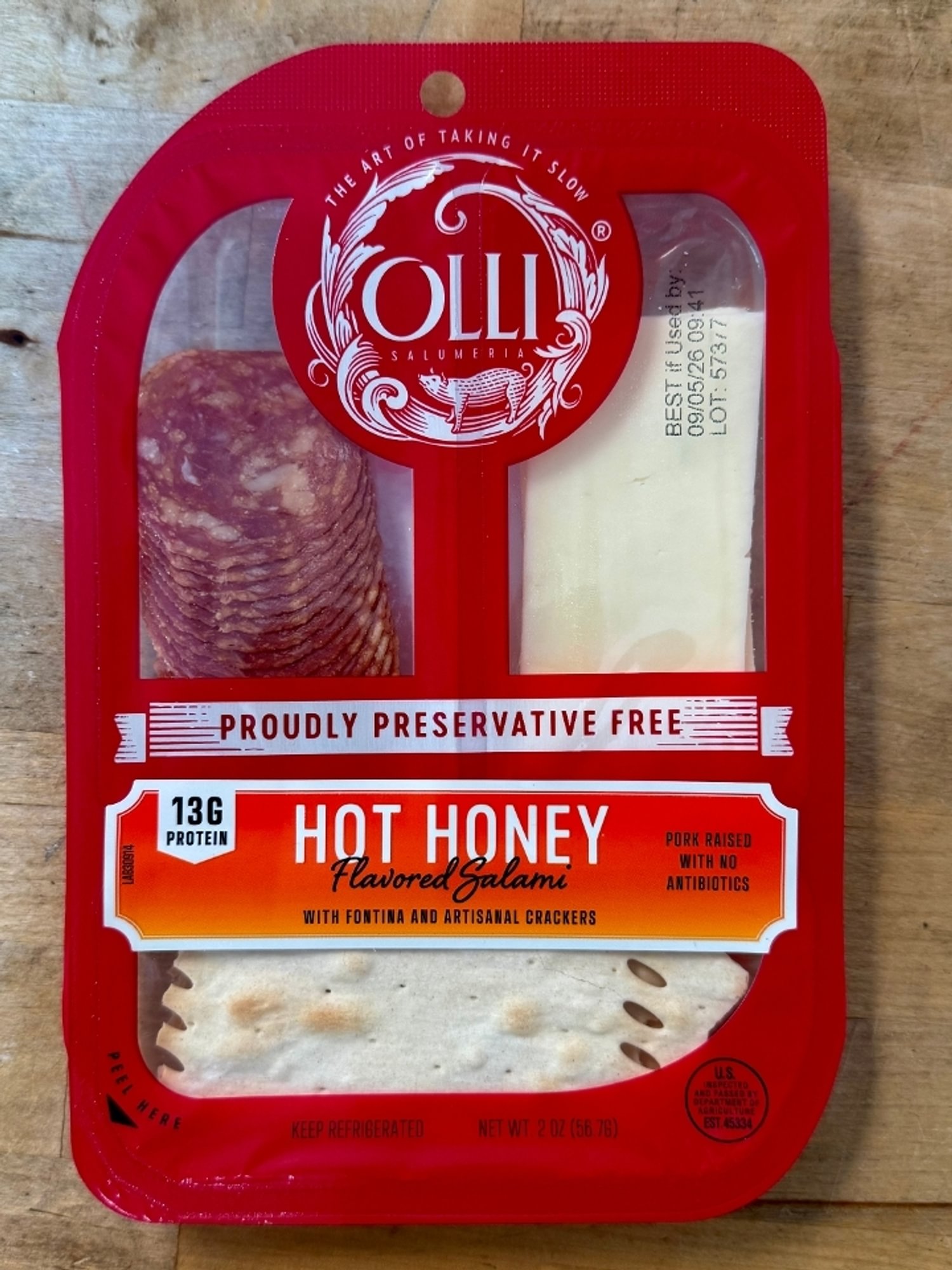 Olli Hot Honey Salami tray