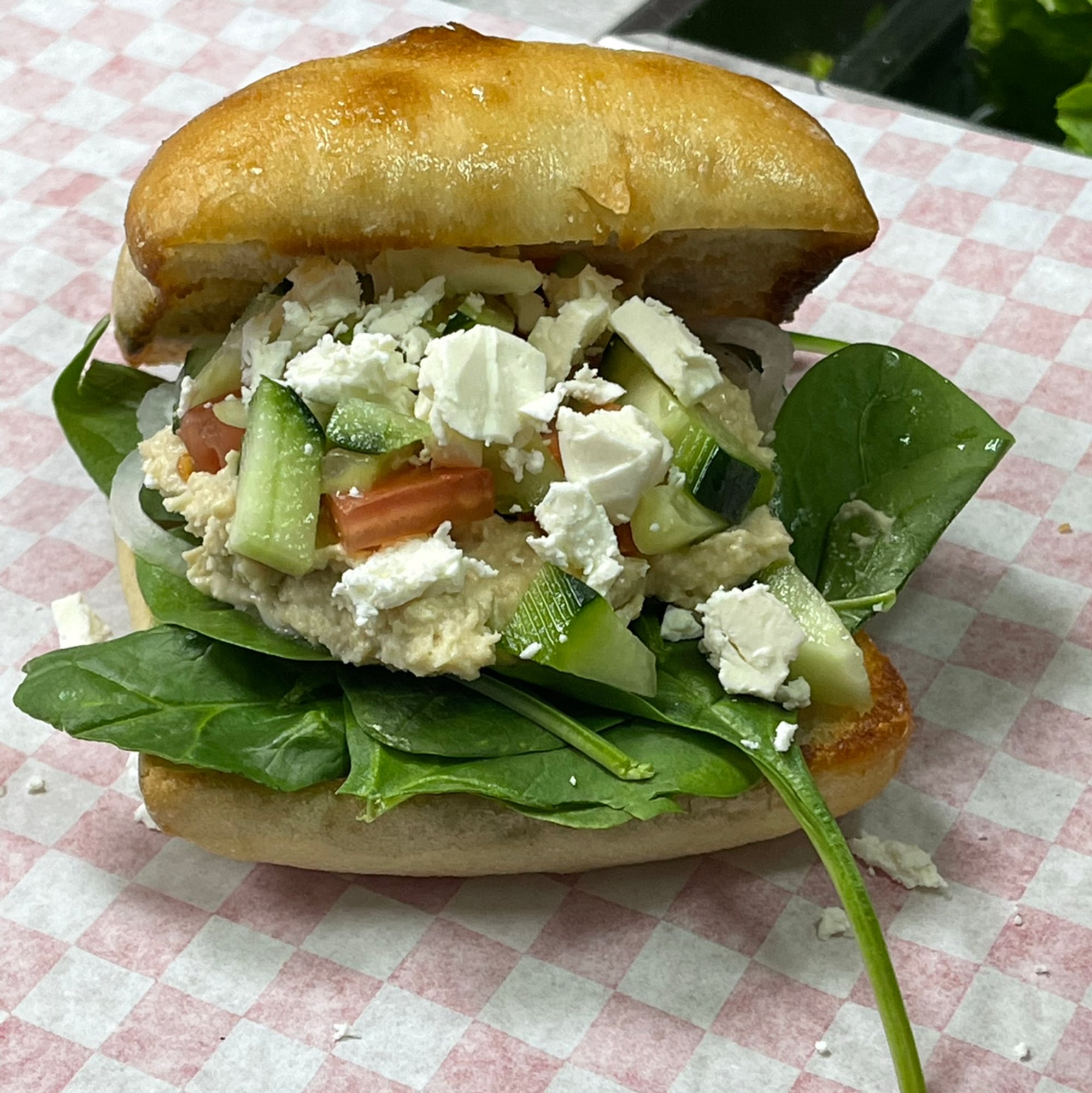 Greek Veggie Delight Sandwich