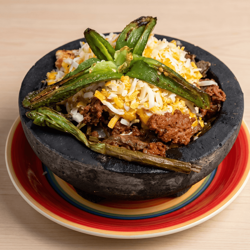 Iguana's Sizzling Molcajete