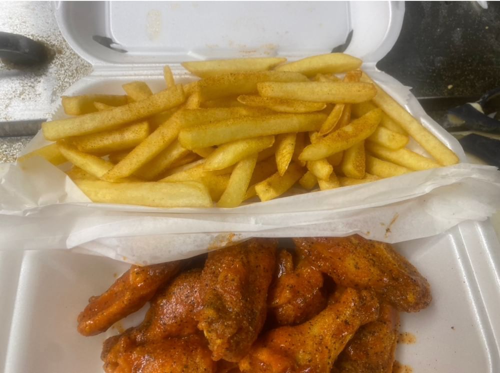 5 Pcs Wings With French Fries