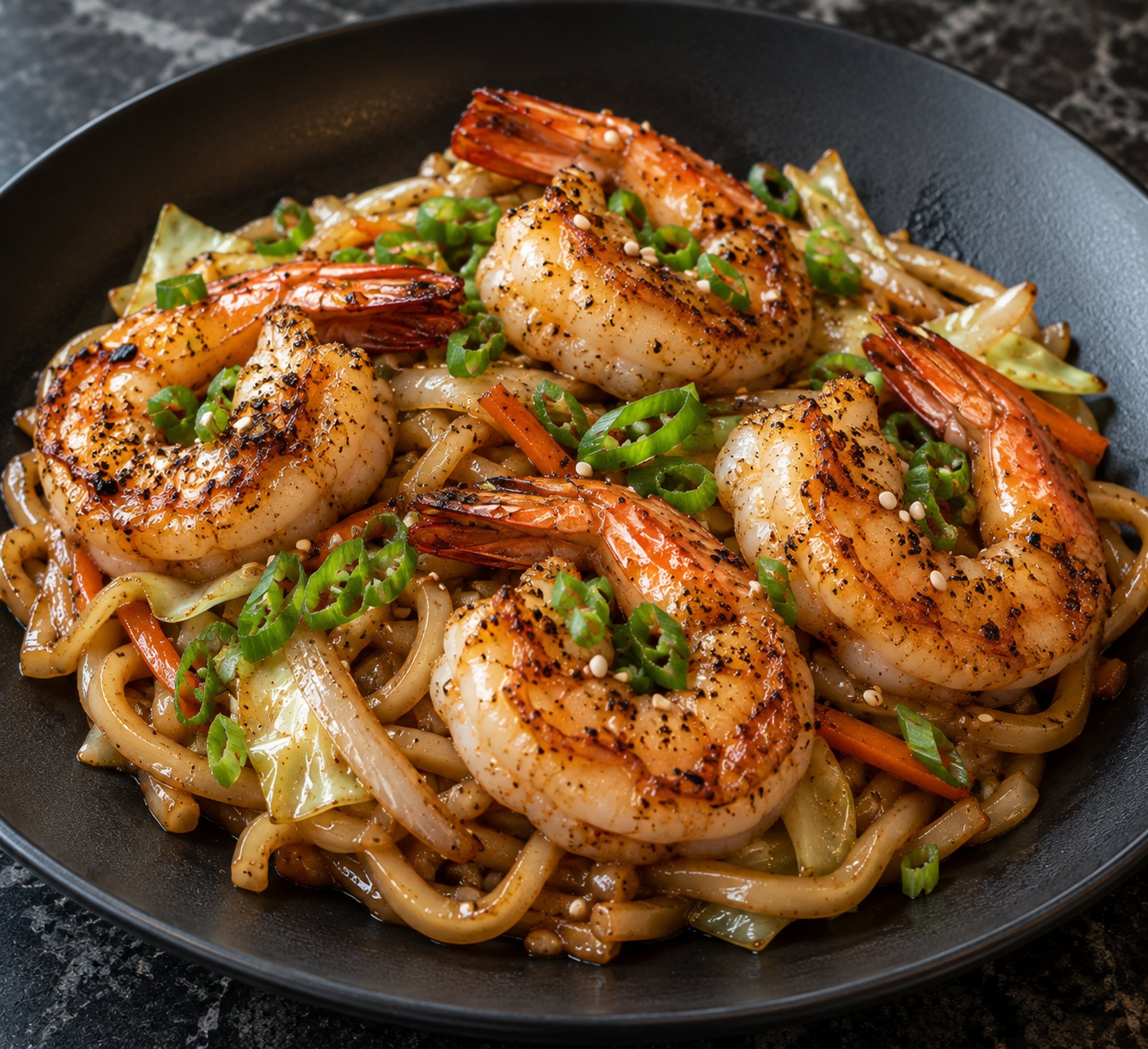 Jumbo Shrimp Stir Fry Udon