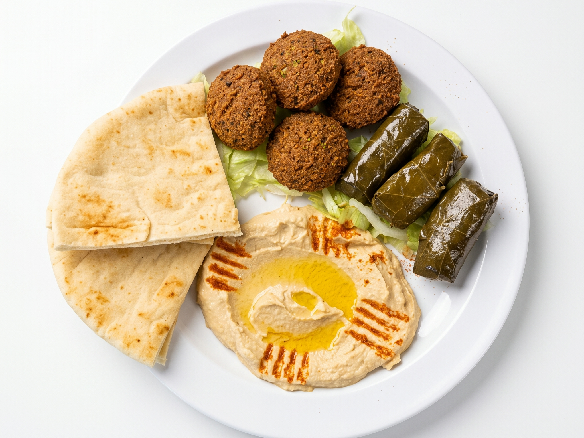 Trio (Hummus, 4Dulma, 4pc Falafel)