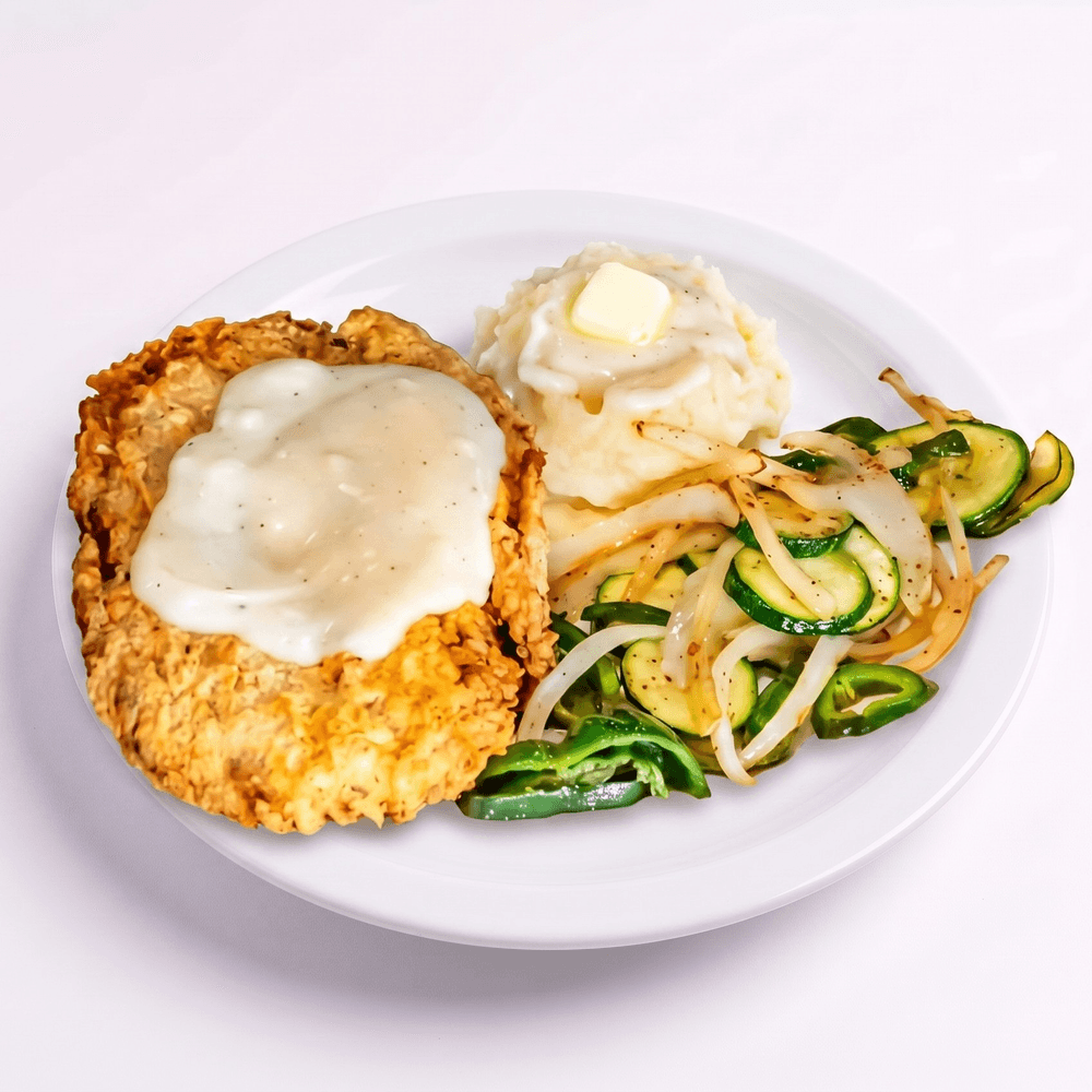 Chicken Fried Steak with Eggs