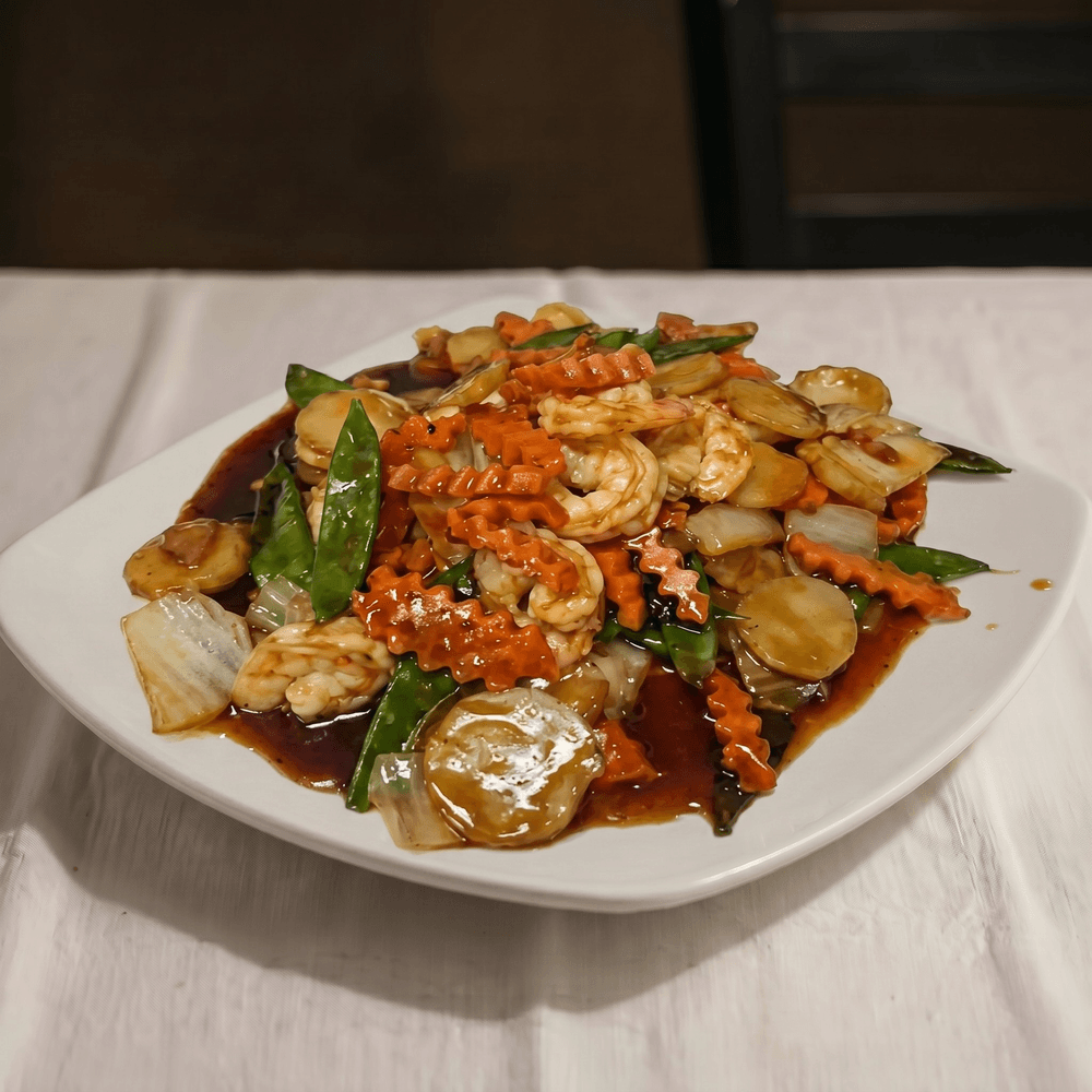 Fresh Jumbo Shrimp with Chinese Vegetable