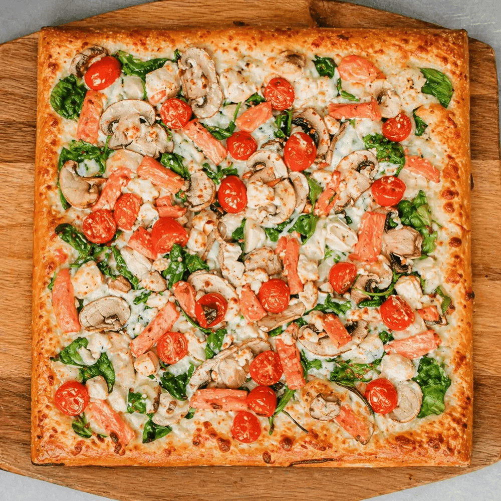Garlic Spinach Square Pie Pizza
