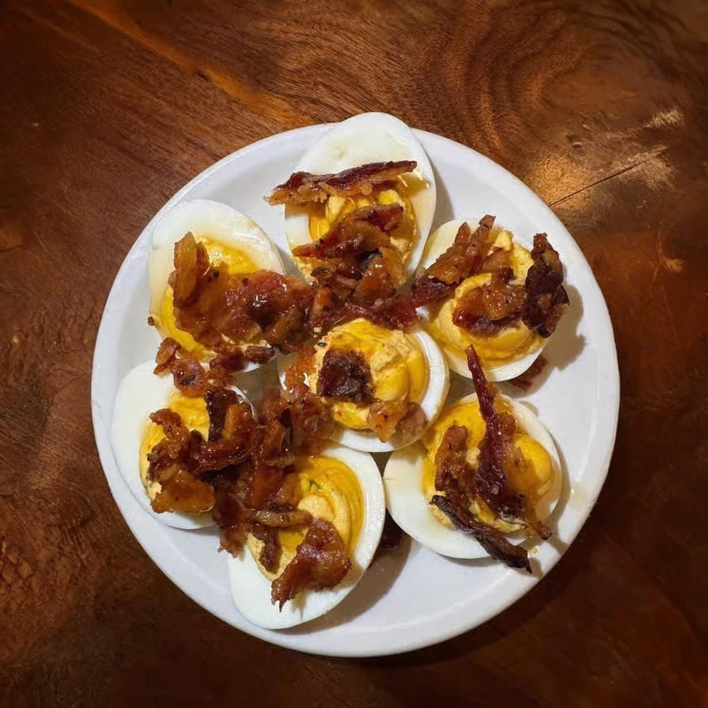 Honey Bacon Deviled Eggs