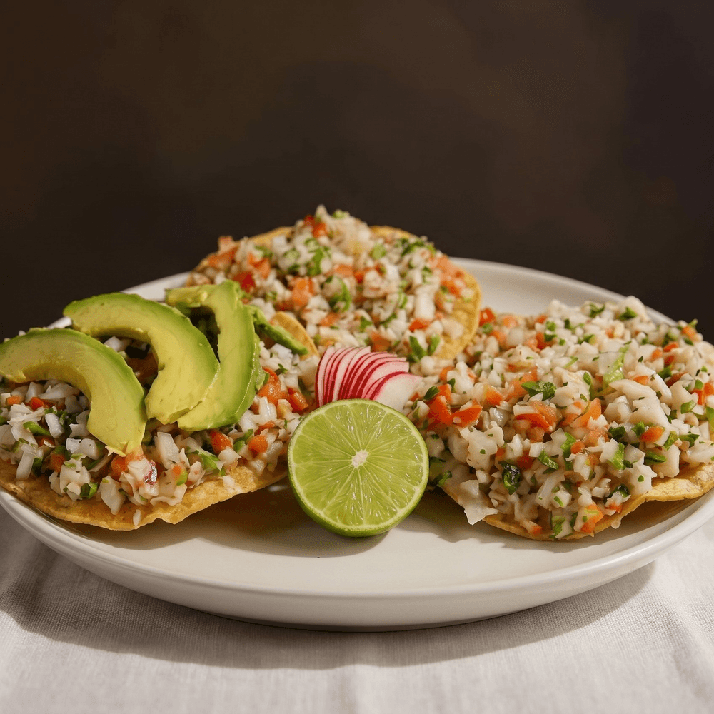 Tostada de ceviche
