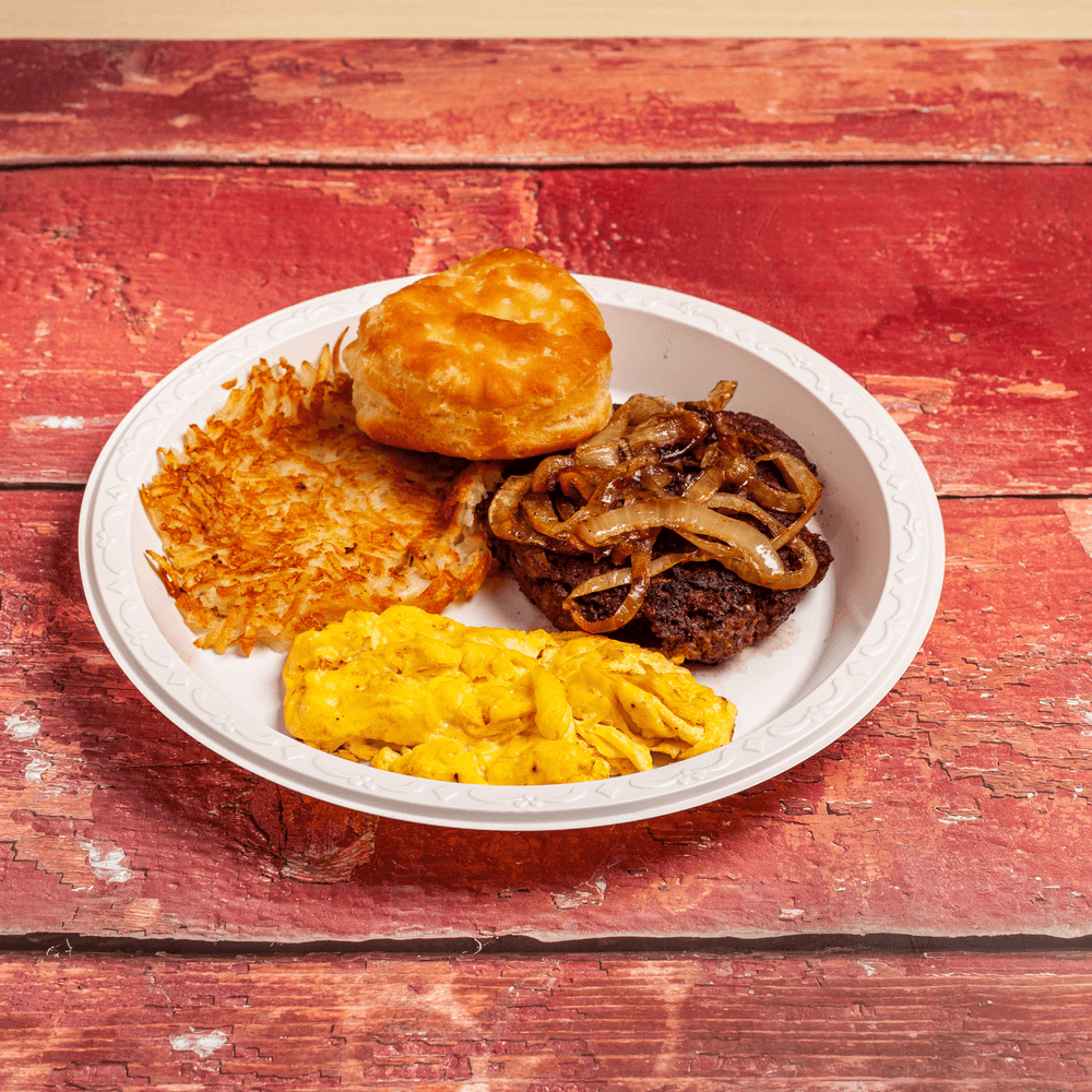 Hamburger Steak and Eggs