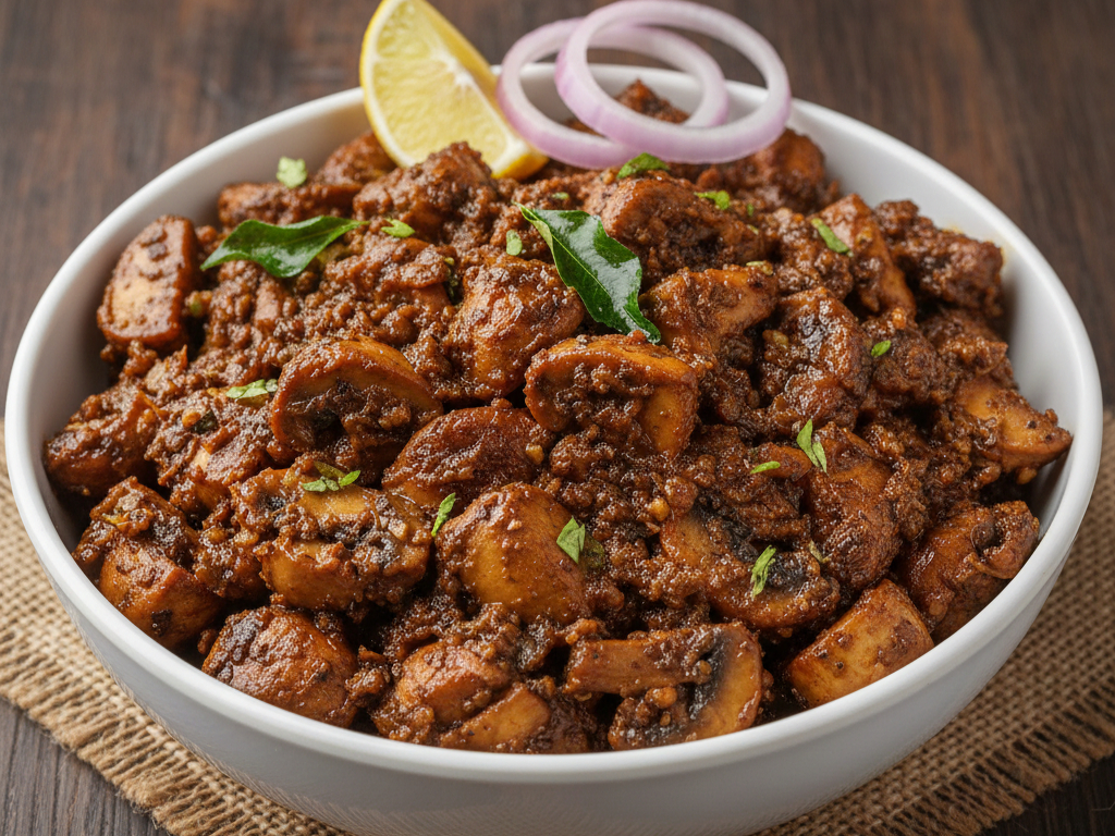 Mushroom Pepper Fry (NF, DF)