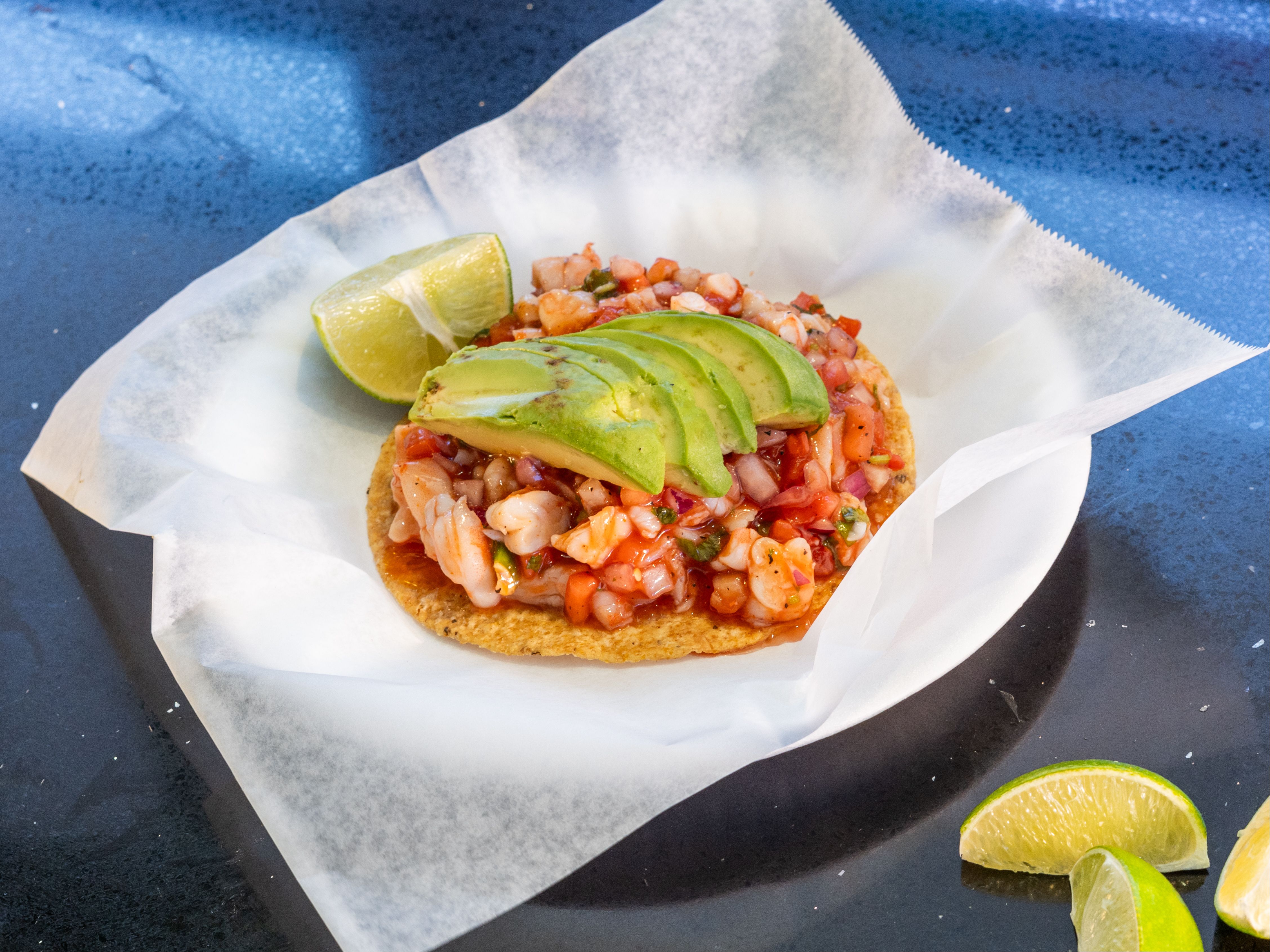 Tostada W/Shrimp