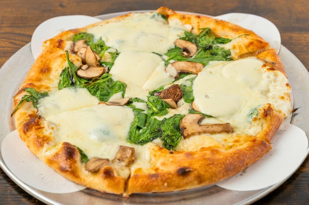 Spinach & Mushroom Pizza