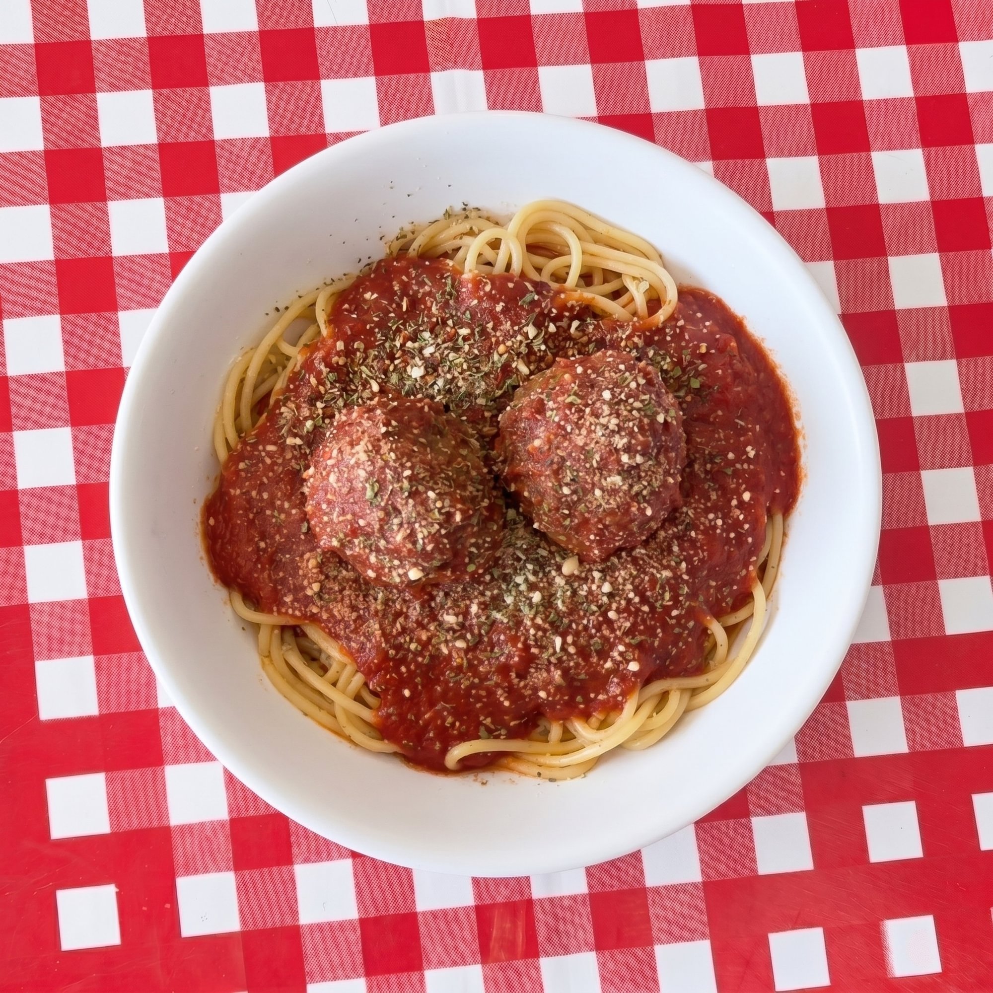 Rigatoni or Spaghetti with Meatballs