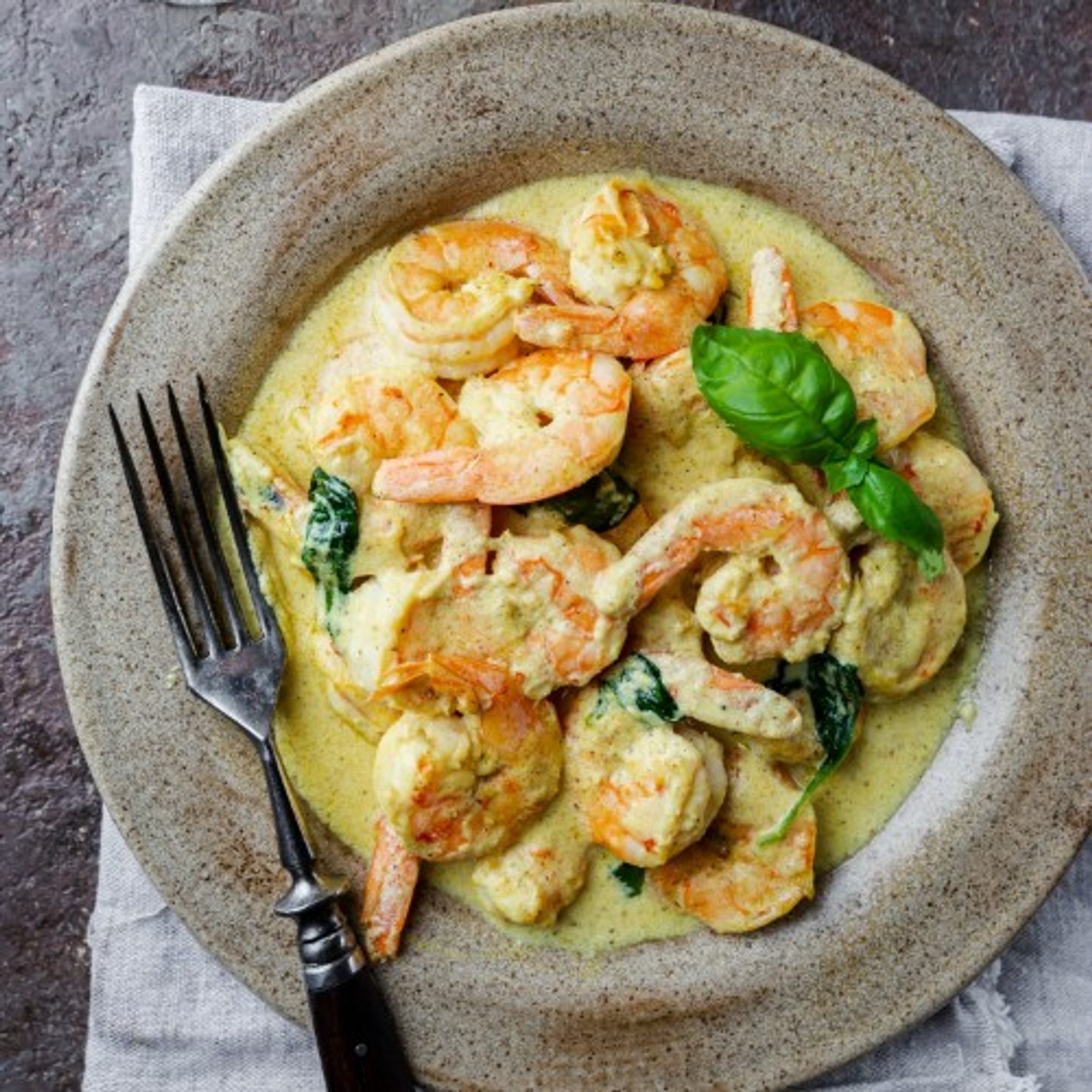 Shrimp saag