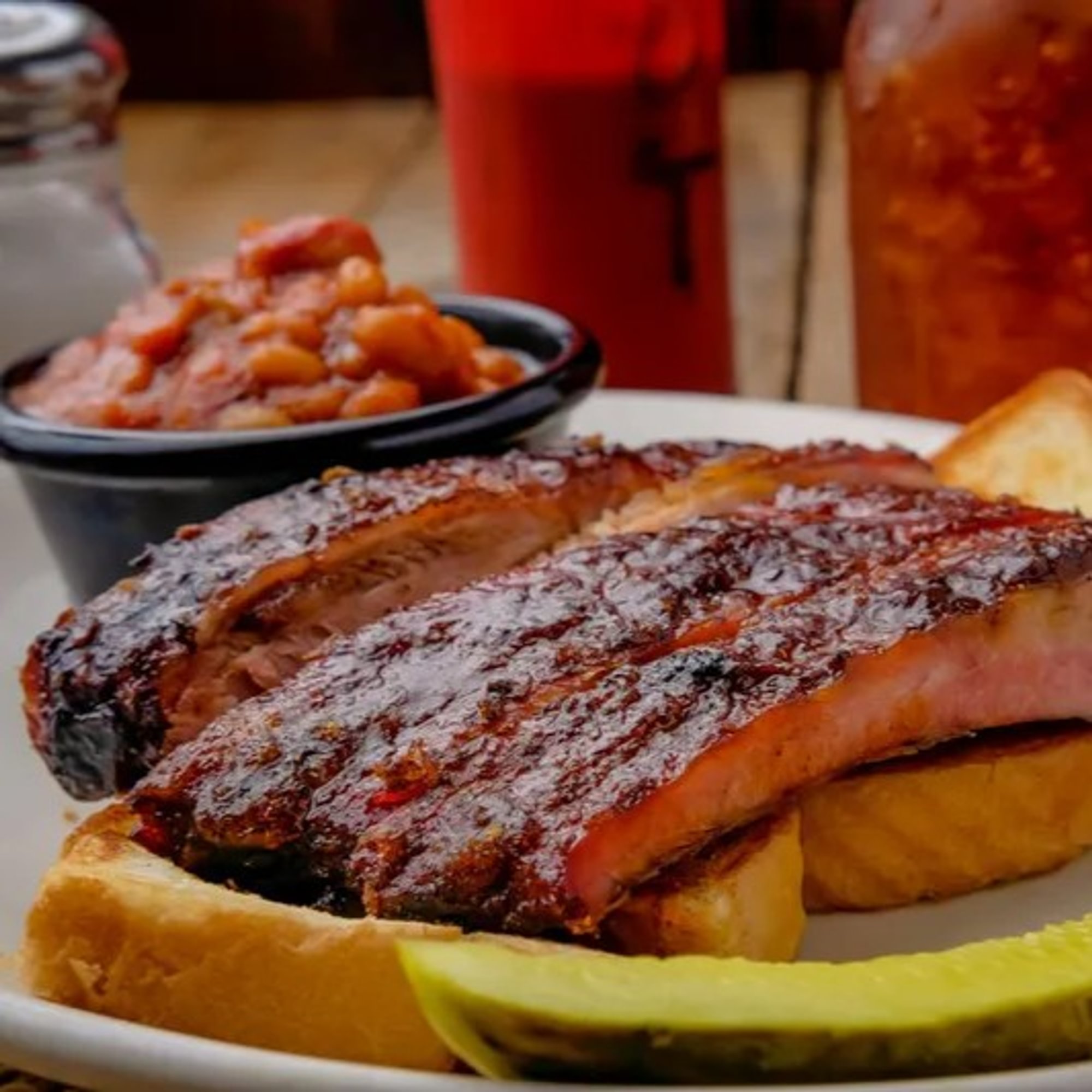 1/2lb Ribs with Beans