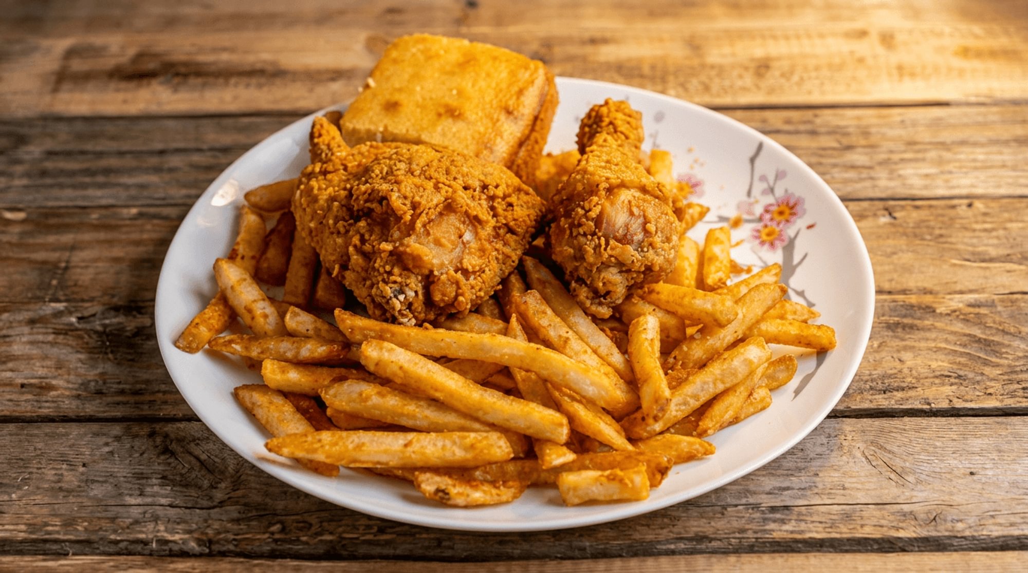 #1: 2pc Chicken, Side, Soda & Cornbread