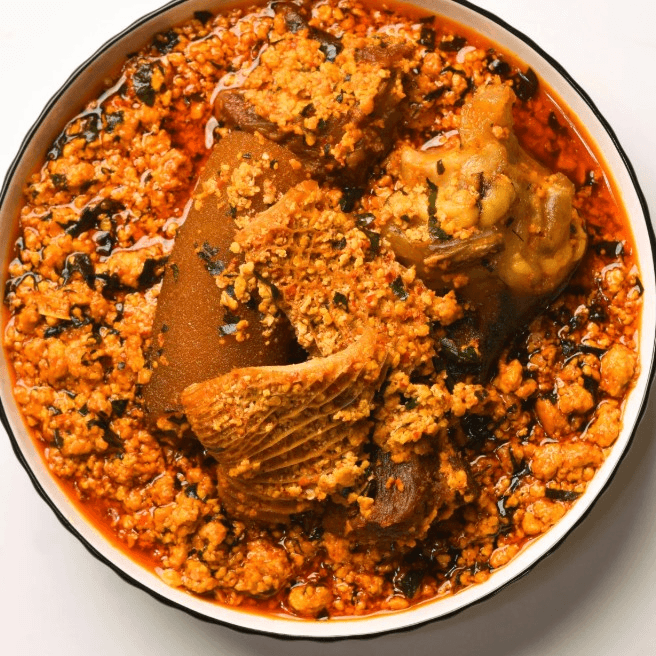 Egusi (w/assorted meat)