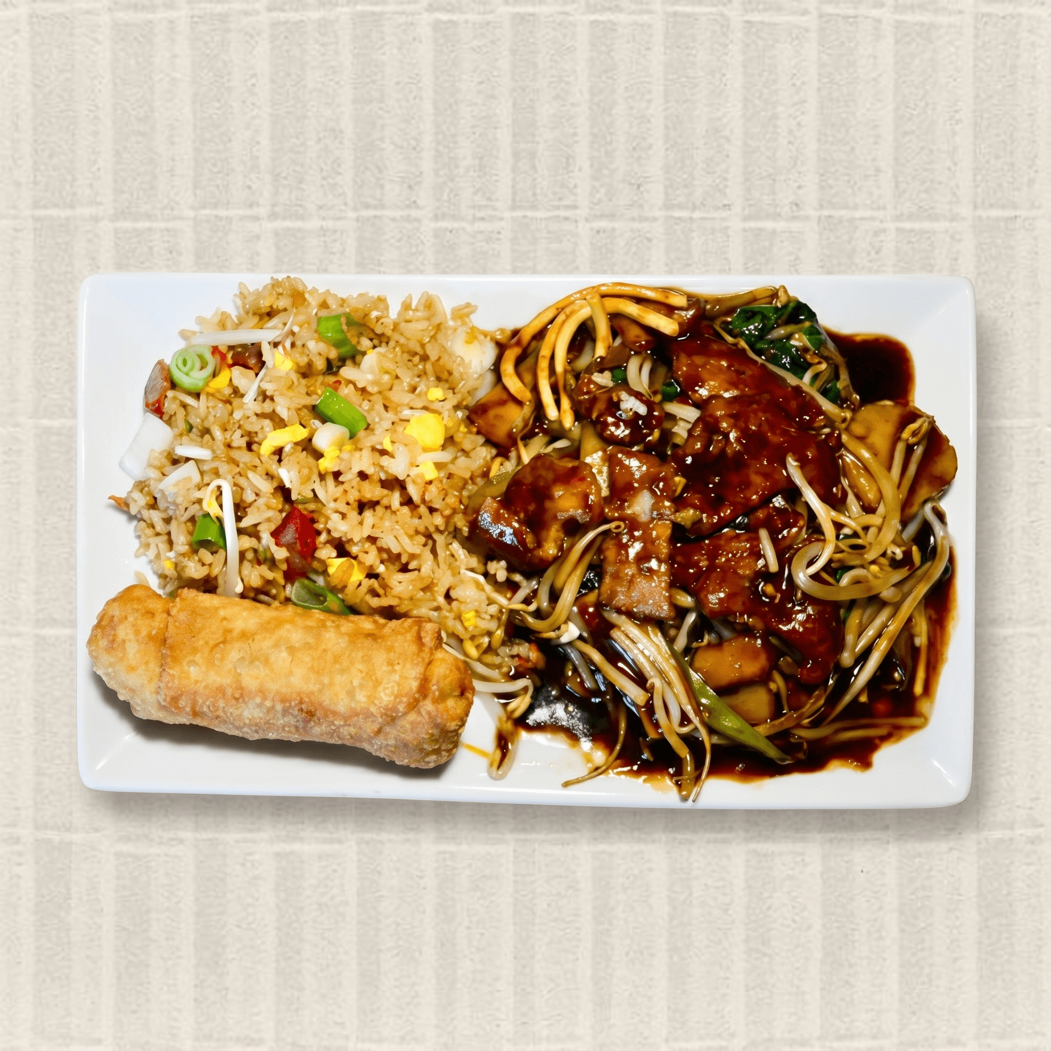 3. Beef Chow Mein Platter