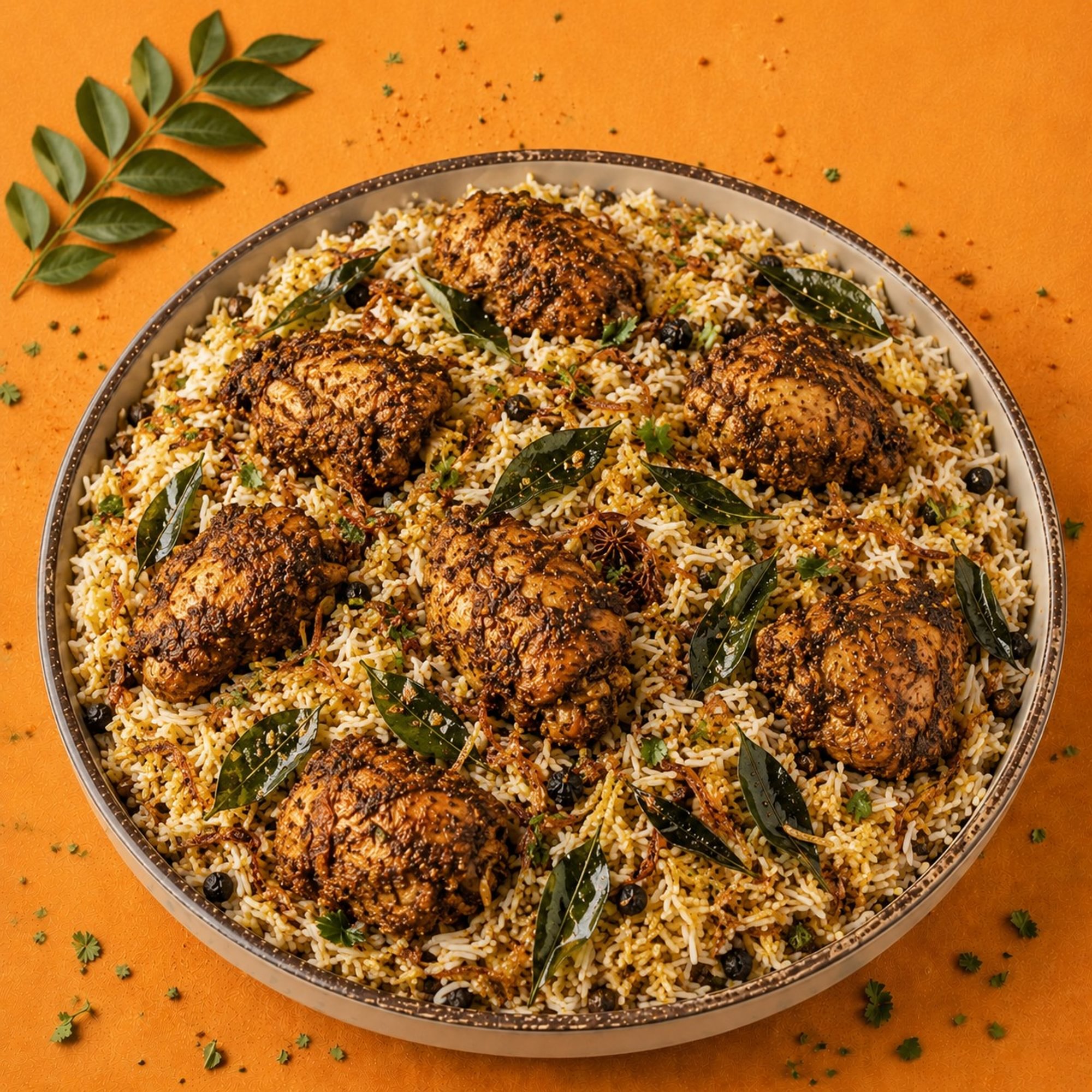 Curry Leaf Chicken Biryani