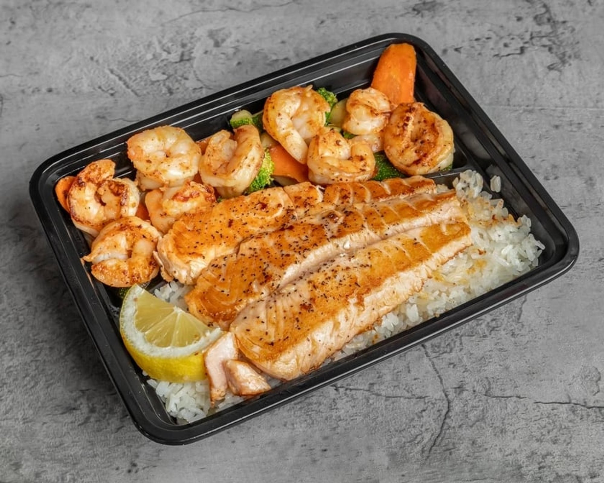 Salmon & Shrimp Combination Plate