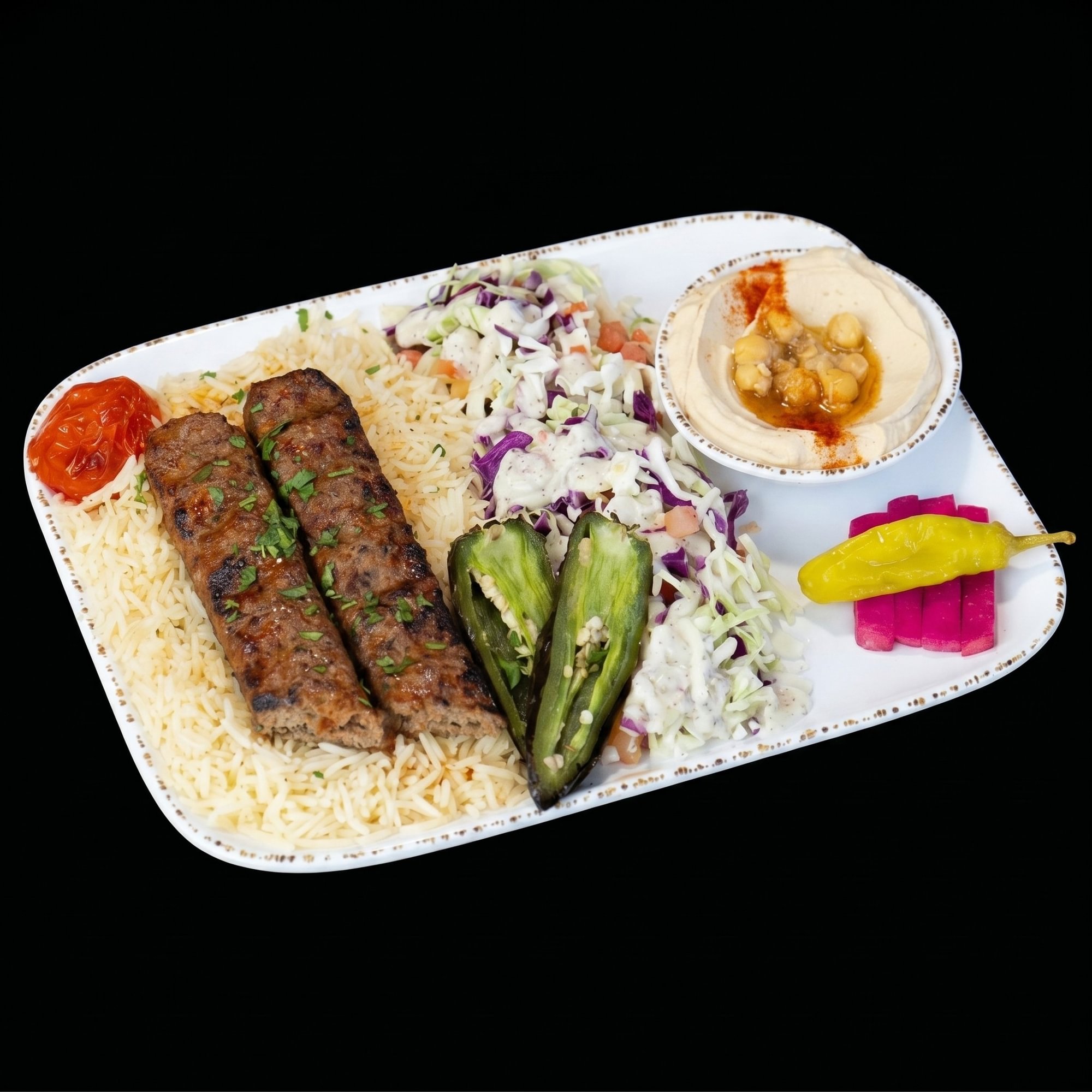 Beef Lule (Kafta) Plate