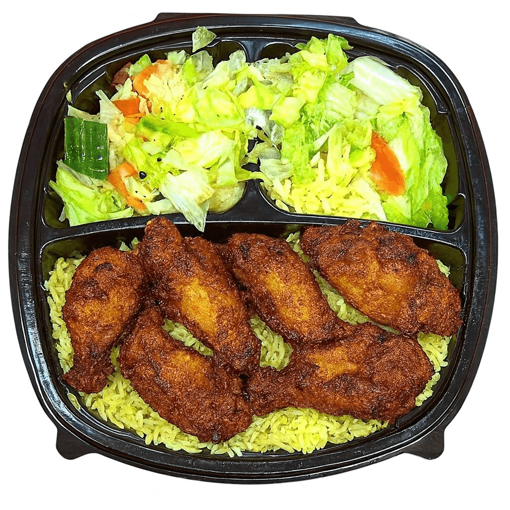 Chicken Wings with Rice & Salad+Soda