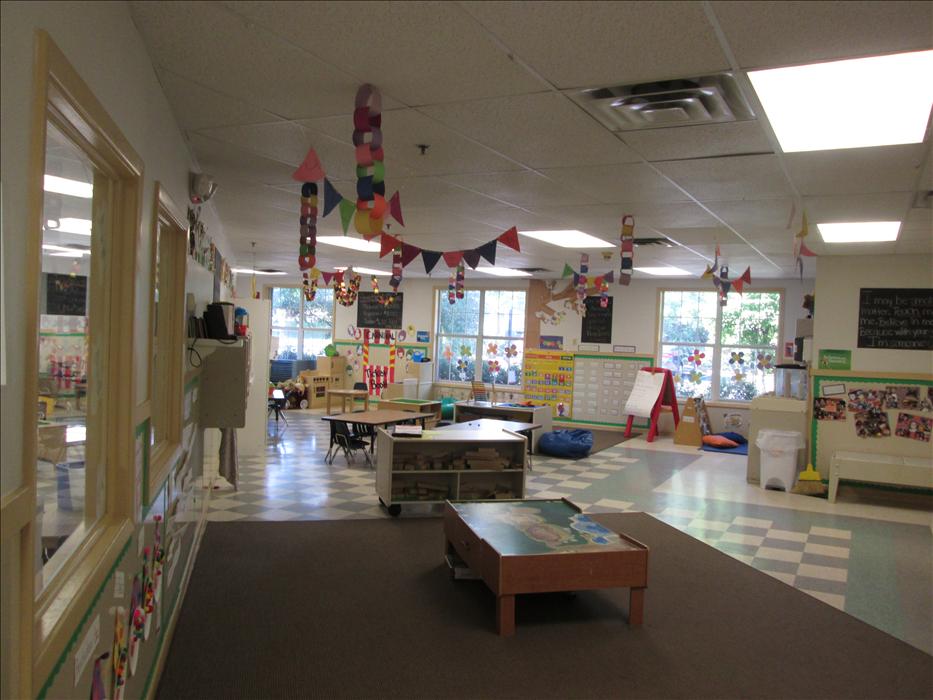 Our Preschool classroom decorated for a circus theme!