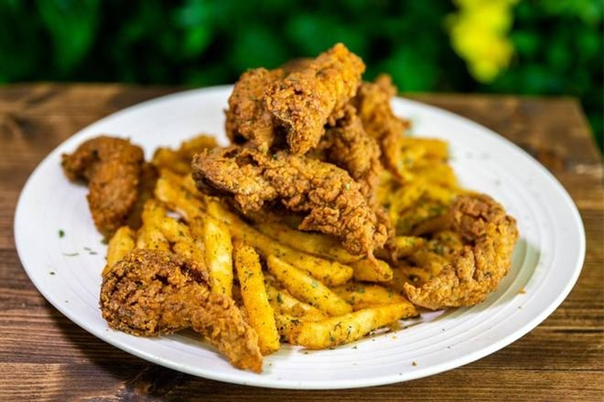 Crispy Oyster Mushrooms & Fries