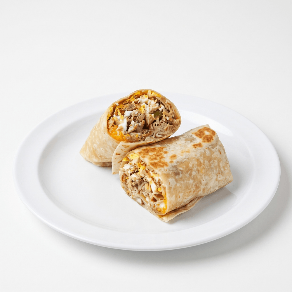 Carnitas and Egg Breakfast Burrito