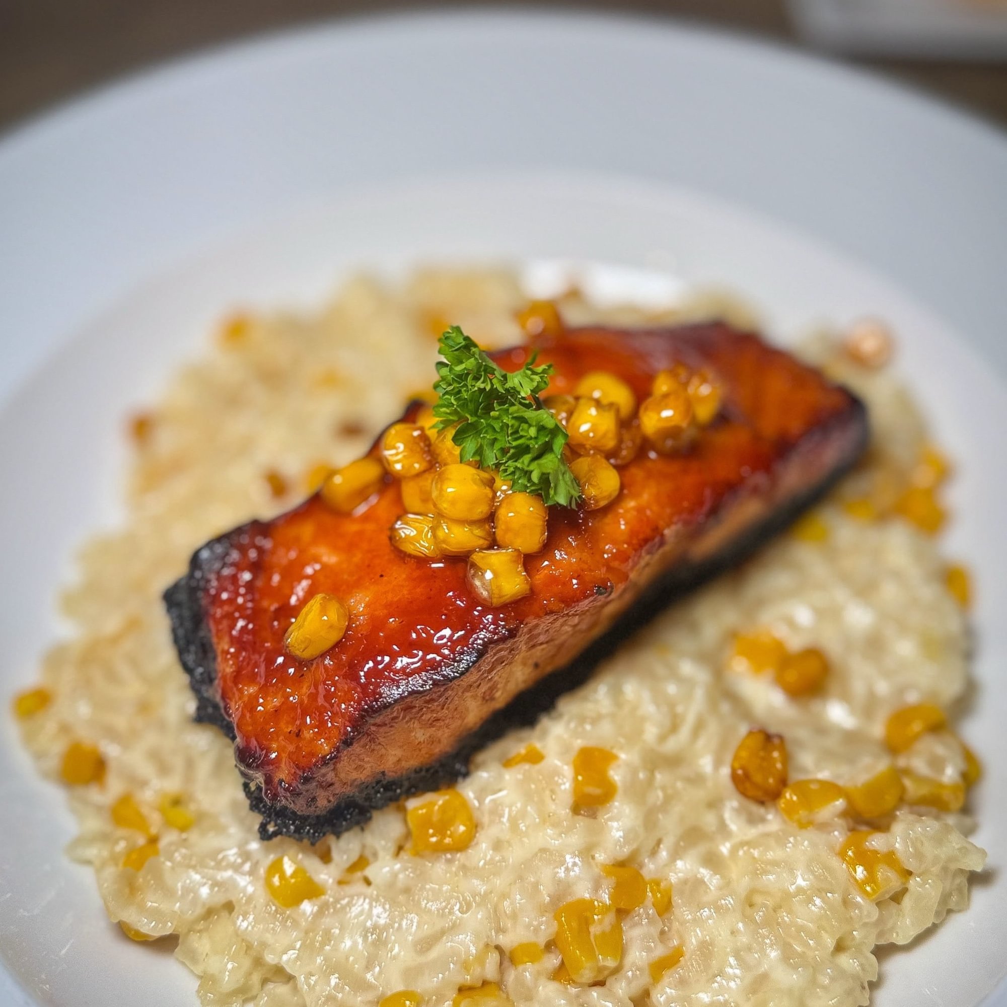 Barbecue Bourbon Glazed Salmon