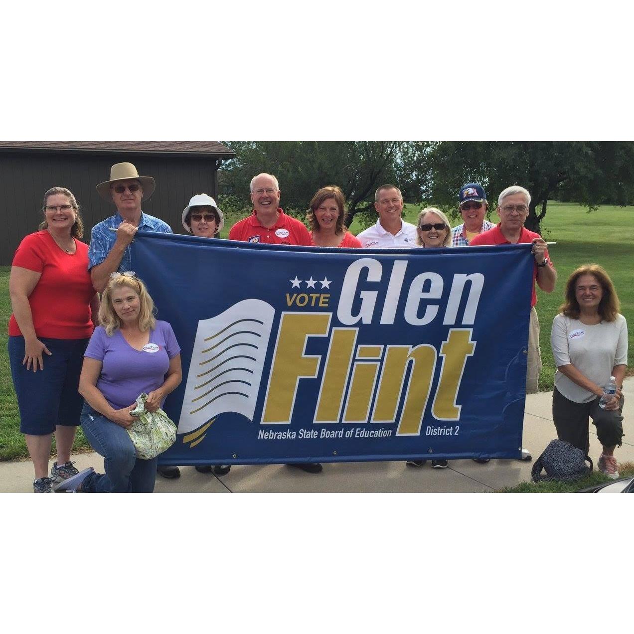 Vote Glen Flint State Board of Education District 2 Logo