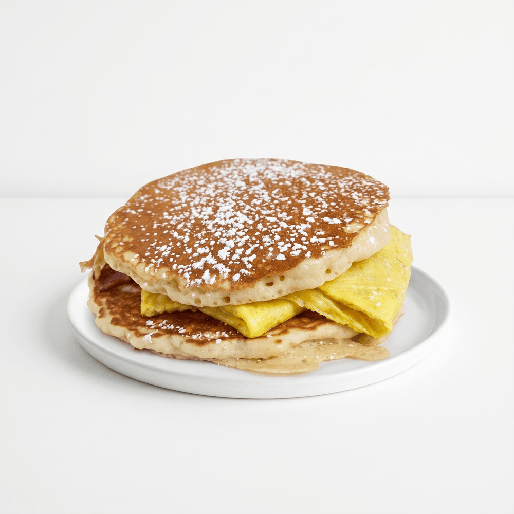 Meat, Egg & Cheese Breakfast Sandwich on French Toast or Pancake