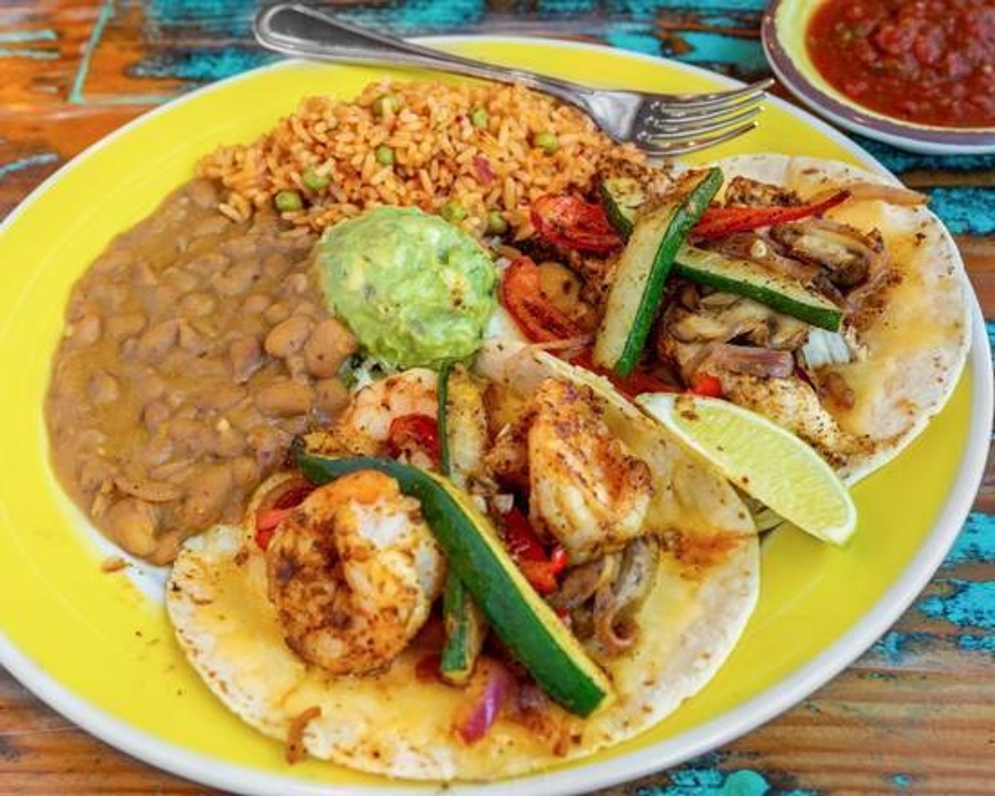 Surf & Turf Fajita Taco Plate