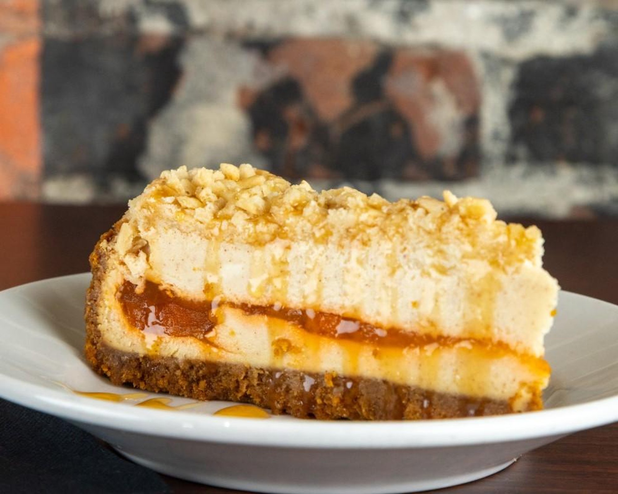 Hot Honey Peach Cheesecake
