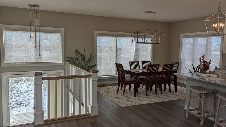 You will love our eco-friendly, light-filtering Woven Wood Shades. They give an organic and earthy look to any interior, as seen here in this Cedar Falls home.  BudgetBlindsCedarFallsWaterloo  WovenWoodShades  CedarFallsIA  FreeConsultation