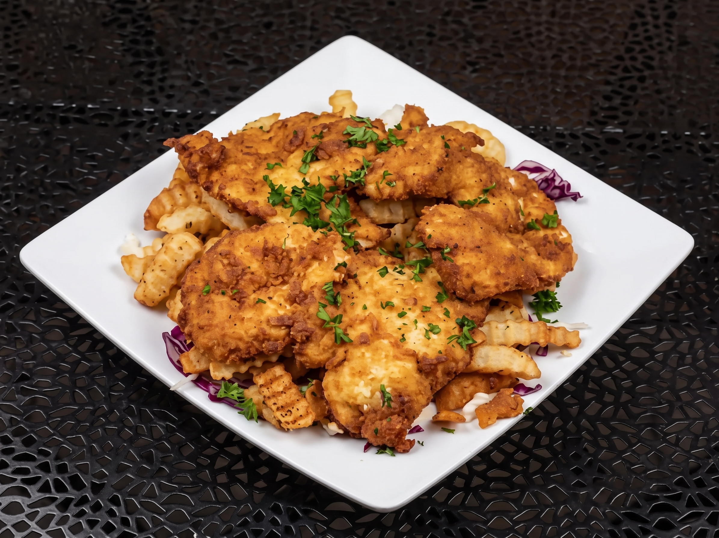 Fillet Fried Chicken Breasts 3pcs With Fries