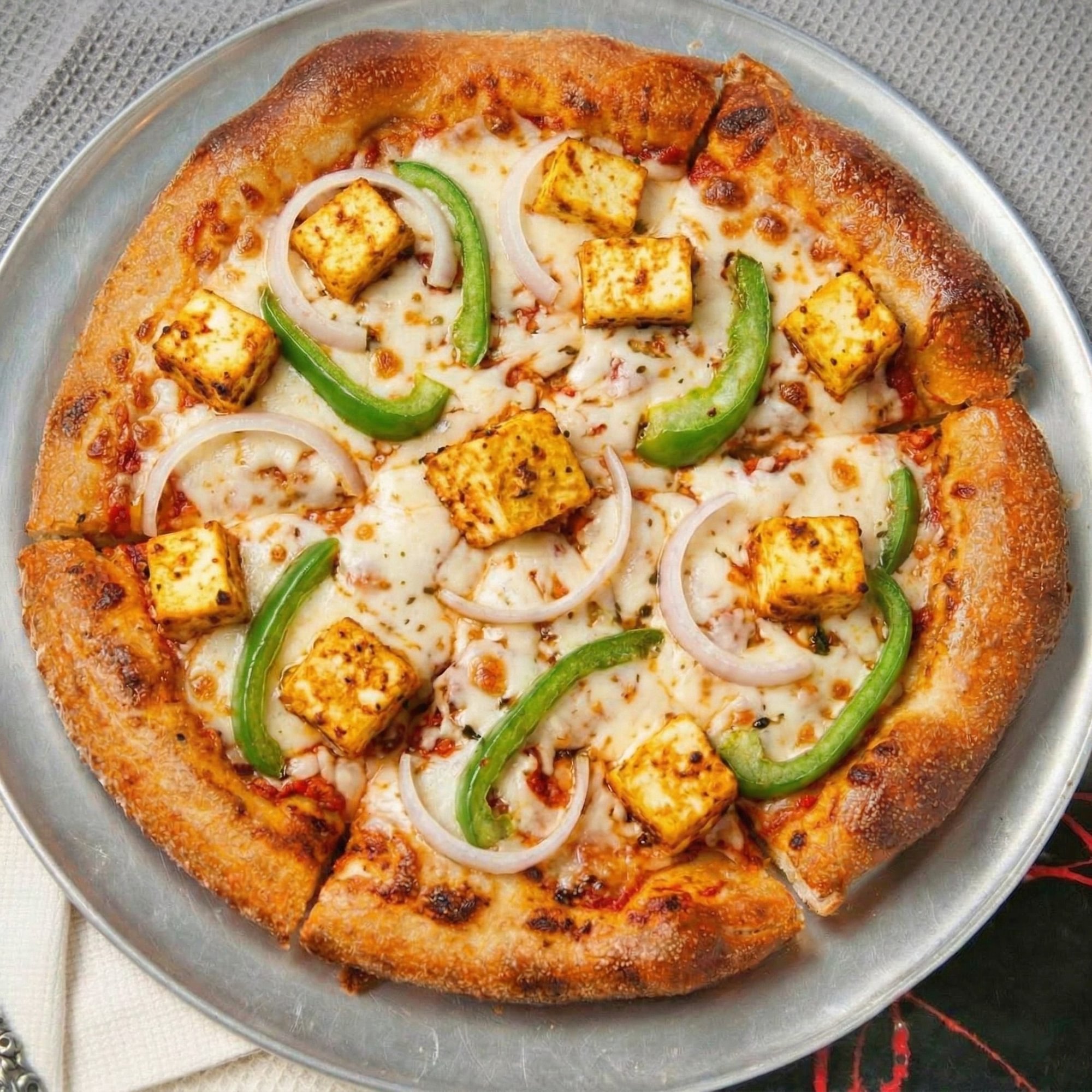 Paneer Tikka Masala Pizza