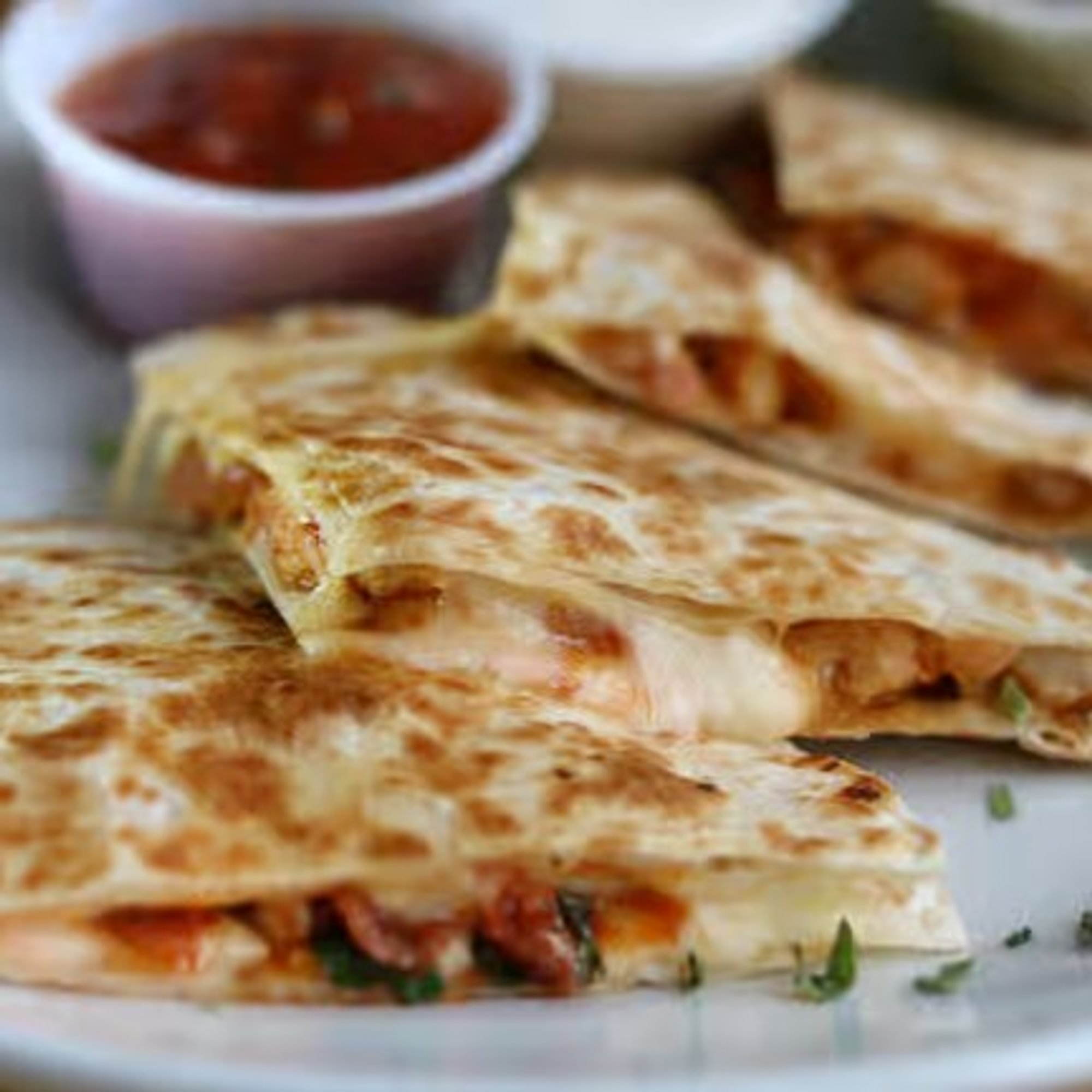 12 Quesadilla, Rice and Beans