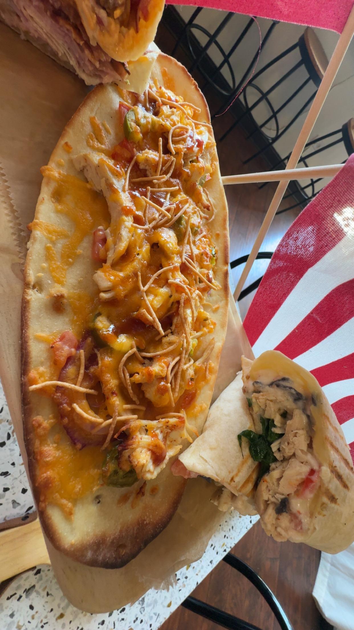 Peach BBQ Flatbread