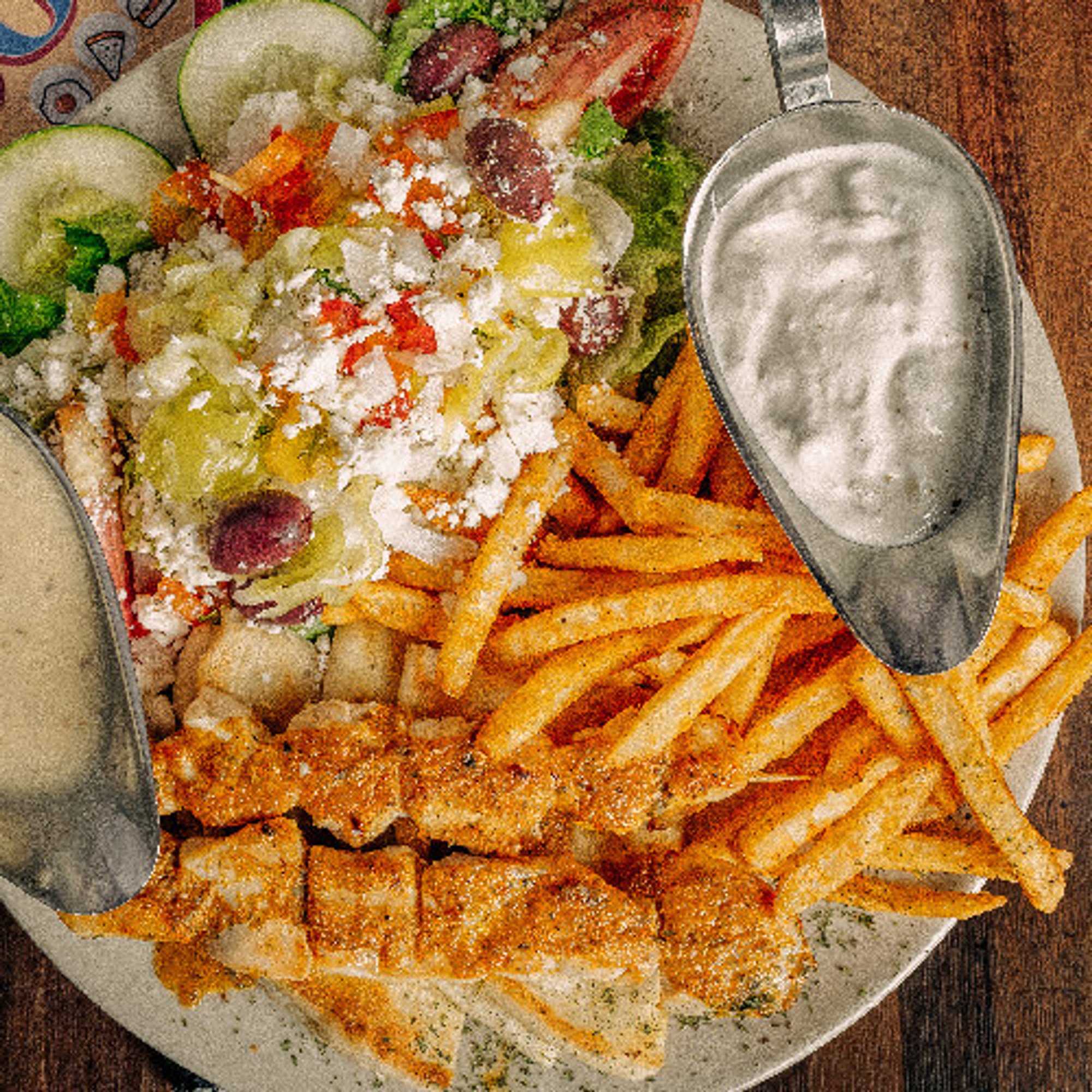 Chicken Souvlaki Platter